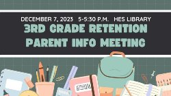 Image: 3rd Grade Retention Parent Info Meeting